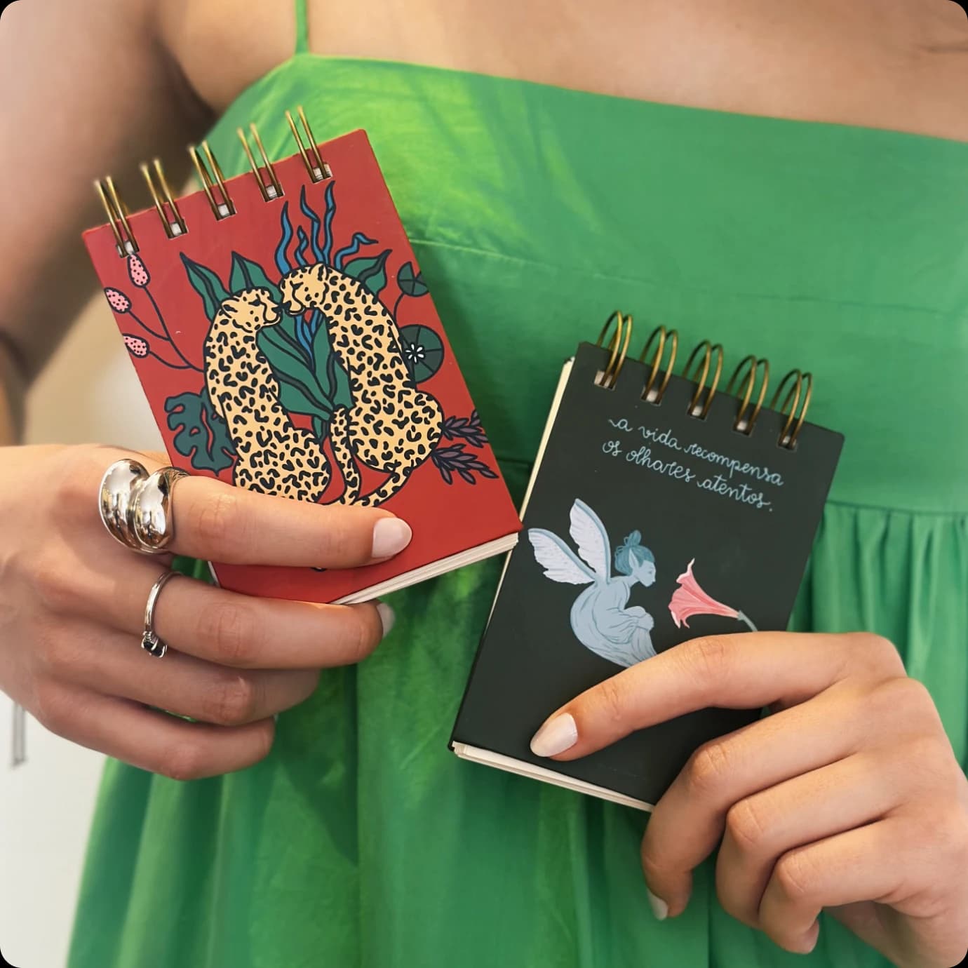 Conjunto de blocos Eunoia com capas ilustradas